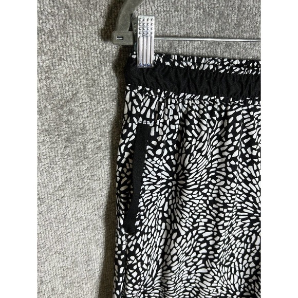 DKNY Brushed Jersey Pull On Pants Womens Size Small Stretch Black White Pockets - Picture 7 of 13
